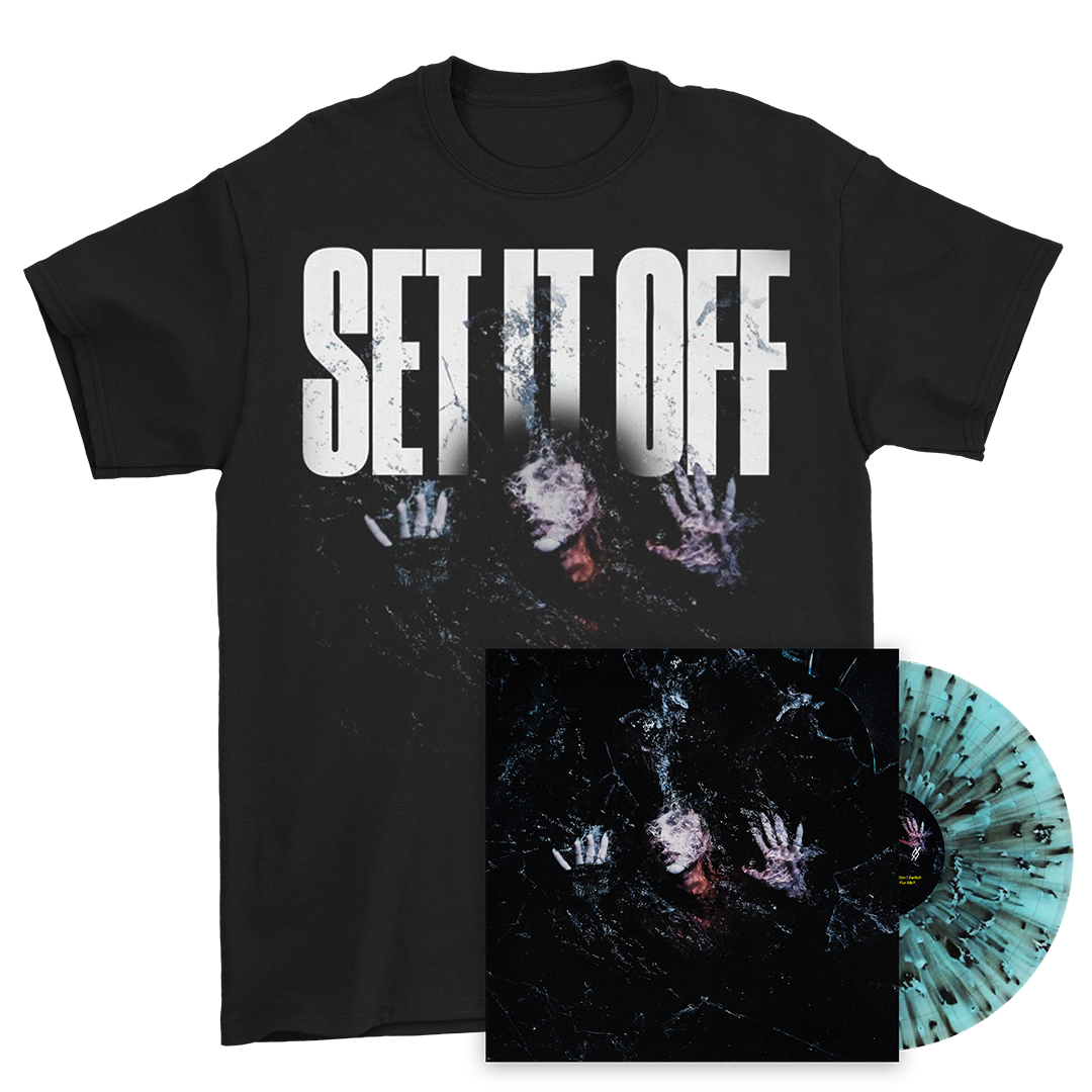 Set It Off - Album Cover T-Shirt and Splatter Vinyl Fan Pack
